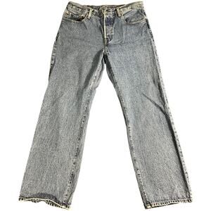 Men's Women's Vintage Rare LEVIS 501 '90 Big E Jeans 30 X 30 Medium Wash